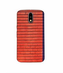 Amazon Brand - Solimo Designer Red and Purple Brick 3D Printed Hard Back Case Mobile Cover for Motorola Moto G4 Plus