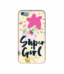 Amazon Brand - Solimo Designer Super Girl 3D Printed Hard Back Case Mobile Cover for Apple iPhone 5C