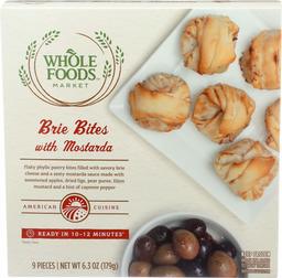 WHOLE FOODS MARKET Brie Bites With Mostarda, 6.3 OZ