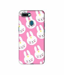 Amazon Brand - Solimo Designer Rabbit Pattern 3D Printed Hard Back Case Mobile Cover for Oppo A7