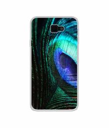 Amazon Brand - Solimo Designer Peacock Feather UV Printed Soft Back Case Mobile Cover for Samsung Galaxy J7 Prime