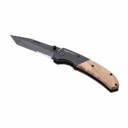 AmazonBasics - Tactical Folding Pocket Knife - Wooden Handle