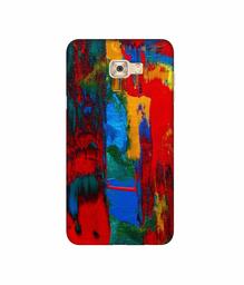 Amazon Brand - Solimo Designer Multiolor Brush Texture on Wall 3D Printed Hard Back Case Mobile Cover for Samsung Galaxy C7 Pro