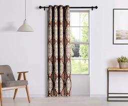 Amazon Brand - Solimo Concerto Door Curtain, 7 feet - Set of 1 (Chocolate Brown)