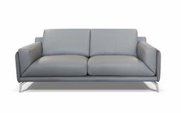 Amazon Brand - Alkove Porto Hand-Crafted Leather Sofa, 3 Seater, 97 x 210 x 90cm, Light Grey