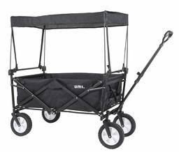 Umi. Essentials Handcart Transport Trolley with Roof Hand Trolley Transport Trolley Folding Garden Trolley