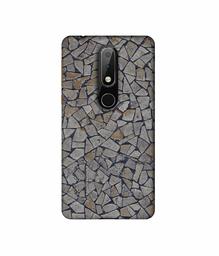 Amazon Brand - Solimo Designer Marble Pices 3D Printed Hard Back Case Mobile Cover for Nokia 6.1 Plus