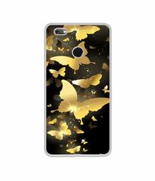 Amazon Brand - Solimo Designer Golden Butterfly Pattern UV Printed Soft Back Case Mobile Cover for Gionee M7 Power