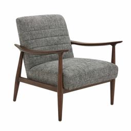 Amazon Brand – Rivet Spear Mid-Century Modern Channel Tufted Accent Chair with Wood Arms, 29.1