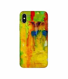 Amazon Brand - Solimo Designer Yellow and Green Paint 3D Printed Hard Back Case Mobile Cover for Apple iPhone Xs Max