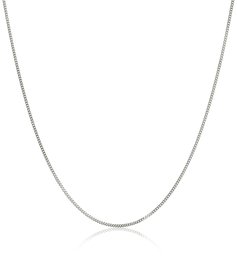 14k Gold Baby Curb Chain Necklace, sliver