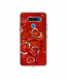 Amazon Brand - Solimo Designer Hearts UV Printed Soft Back Case Mobile Cover for LG Q60