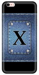 Amazon Brand - Solimo Designer Button Jeans Alphabet-X 3D Printed Hard Back Case Mobile Cover for Apple iPhone 6s Plus