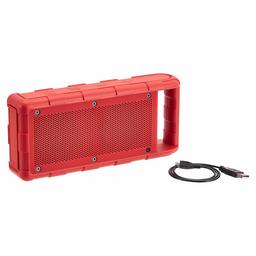 AmazonBasics Portable Outdoor IPX5 Waterproof Bluetooth Speaker - Red, 15W