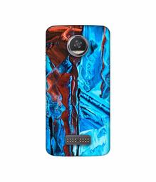 Amazon Brand - Solimo Designer Zik Zak Color Mixing 3D Printed Hard Back Case Mobile Cover for Moto Z2 Play