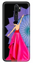 Amazon Brand - Solimo Designer Girl Design 3D Printed Hard Back Case Mobile Cover for Oppo A5 (2020)