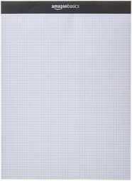 AmazonBasics Paper Pad - Quad-Ruled, 8.5 Inch x 11.75 Inch, 2-Pack