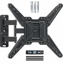 Eono by Amazon – TV-konsol väggmonterad vridbar och lutning för de flesta 26–55 tums tv-apparater, upp till max. VESA 400 x 400 mm och 35 kg, full rörelse TV-väggmontering med svängbar kraftig rörlig arm PL2431-MX