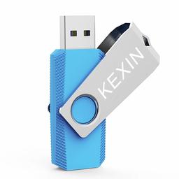 KEXIN USB-stick 64GB USB 3.0 USB Flash Drive Memory Sticks Platte Drive 360 ° Rotating Design voor PC Computer Business Student Gift (Blauw))