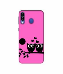 Amazon Brand - Solimo Designer Love Birds Vector 3D Printed Hard Back Case Mobile Cover for Samsung Galaxy M21