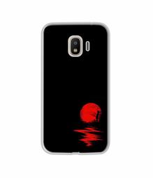 Amazon Brand - Solimo Designer Red Moon UV Printed Soft Back Case Mobile Cover for Samsung Galaxy J4