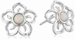 Sterling Silver Sky Flower Stud Earrings