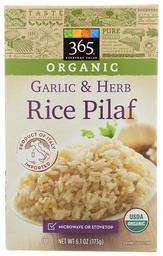 365 Everyday Value, Organic Rice Pilaf, Garlic & Herb, 6.1 oz