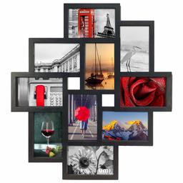 Umi. Essentials Collage Photo Frame with 12 Photos 10 x 15 cm Format Black