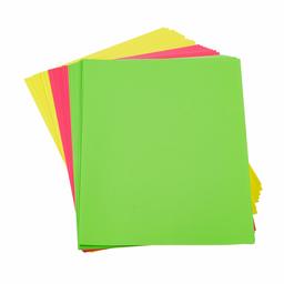 AmazonBasics - Etichette fluorescenti ad alta visibilità, per stampanti laser, colori assortiti, 12,7 x 20,3 cm, confezione da 100