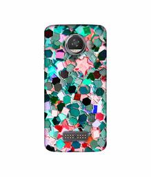 Amazon Brand - Solimo Designer Multicolor Stone 3D Printed Hard Back Case Mobile Cover for Moto Z2 Play