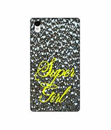 Amazon Brand - Solimo Designer Super Girl On Foil 3D Printed Hard Back Case Mobile Cover for Sony Xperia Z2