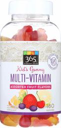 365 Everyday Value, Kid's Gummy Multi-Vitamin, Assorted Fruit Flavors, 180 ct