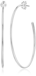 Amazon CollectionSterling Silver Lightweight Polished 45mm C-Hoop Earrings