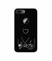 Amazon Brand - Solimo Designer Holding Hands 3D Printed Hard Back Case Mobile Cover for Apple iPhone 8 Plus (with Logo Cut)