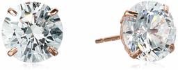 14K Gold 2cttw Swarovski Zirconia Round Stud Earrings