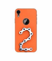 Amazon Brand - Solimo Designer Two Number 3D Printed Hard Back Case Mobile Cover for Apple iPhone XR (Logo Cut)