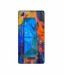 Amazon Brand - Solimo Designer Blue and Orange Brush 3D Printed Hard Back Case Mobile Cover for Micromax Canvas 5 E481