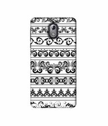 Amazon Brand - Solimo Designer Black Multi Patterns 3D Printed Hard Back Case Mobile Cover for Nokia 3.1