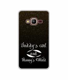 Amazon Brand - Solimo Designer Daddy's Girl and Mummy World UV Printed Soft Back Case Mobile Cover for Samsung Z2