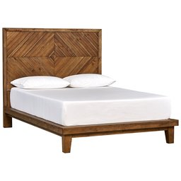 Amazon Brand – Rivet Brecken Modern Wood King Bed Frame Platform with Headboard, 80