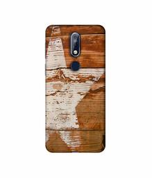 Amazon Brand - Solimo Designer Star Impression On Wood 3D Printed Hard Back Case Mobile Cover for Nokia 7.1