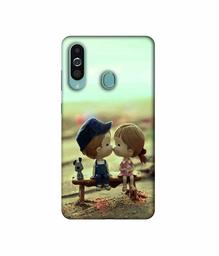 Amazon Brand - Solimo Designer Love Couples Pattern 3D Printed Hard Back Case Mobile Cover for Samsung Galaxy M40