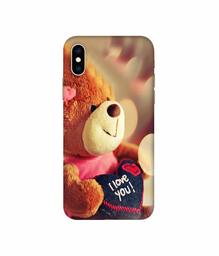 Amazon Brand - Solimo Designer Teddy Bear 3D Printed Hard Back Case Mobile Cover for Apple iPhone Xs Max