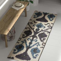 Amazon Brand – Stone & Beam Contemporary Ikat Inspired Wool Runner Rug, 2' 3