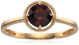 10k Gold Swarovski Crystal January Birthstone Ring, Size 7