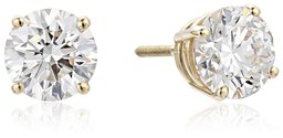 IGI Certified 14k Yellow Gold Lab Created Diamond Stud Earrings (2cttw, I-J Color, SI1-SI2 Clarity)