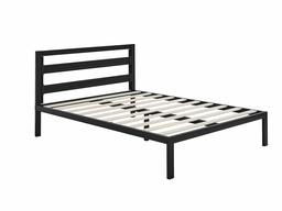 AmazonBasics Metal Bed with Modern Industrial Design Headboard - 14 Inch Height for Under-Bed Storage - Wood Slats - Easy Assemble, King