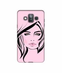 Amazon Brand - Solimo Designer Pink Lady Pattern 3D Printed Hard Back Case Mobile Cover for Samsung Galaxy J7 Duo