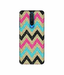 Amazon Brand - Solimo Designer Sparkle Zik Zak Texture 3D Printed Hard Back Case Mobile Cover for Mi Redmi K30