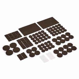 AmazonBasics Felt Furniture Pads, Brown and Transparent, 136 pcs